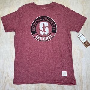 NEW MD Stanford Cardinal Original Retro Brand Tri Blend Short Sleeve Shirt Red